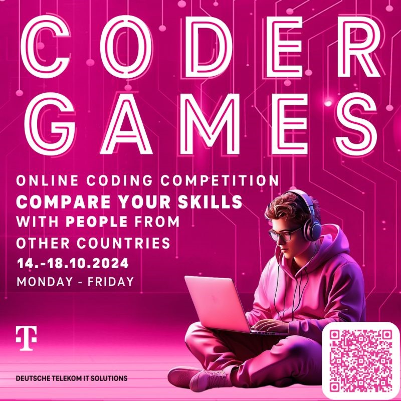 Πρόσκληση στον διεθνή διαγωνισμό CODERGAMES 2024 της T-Digital by Deutsche Telekom
