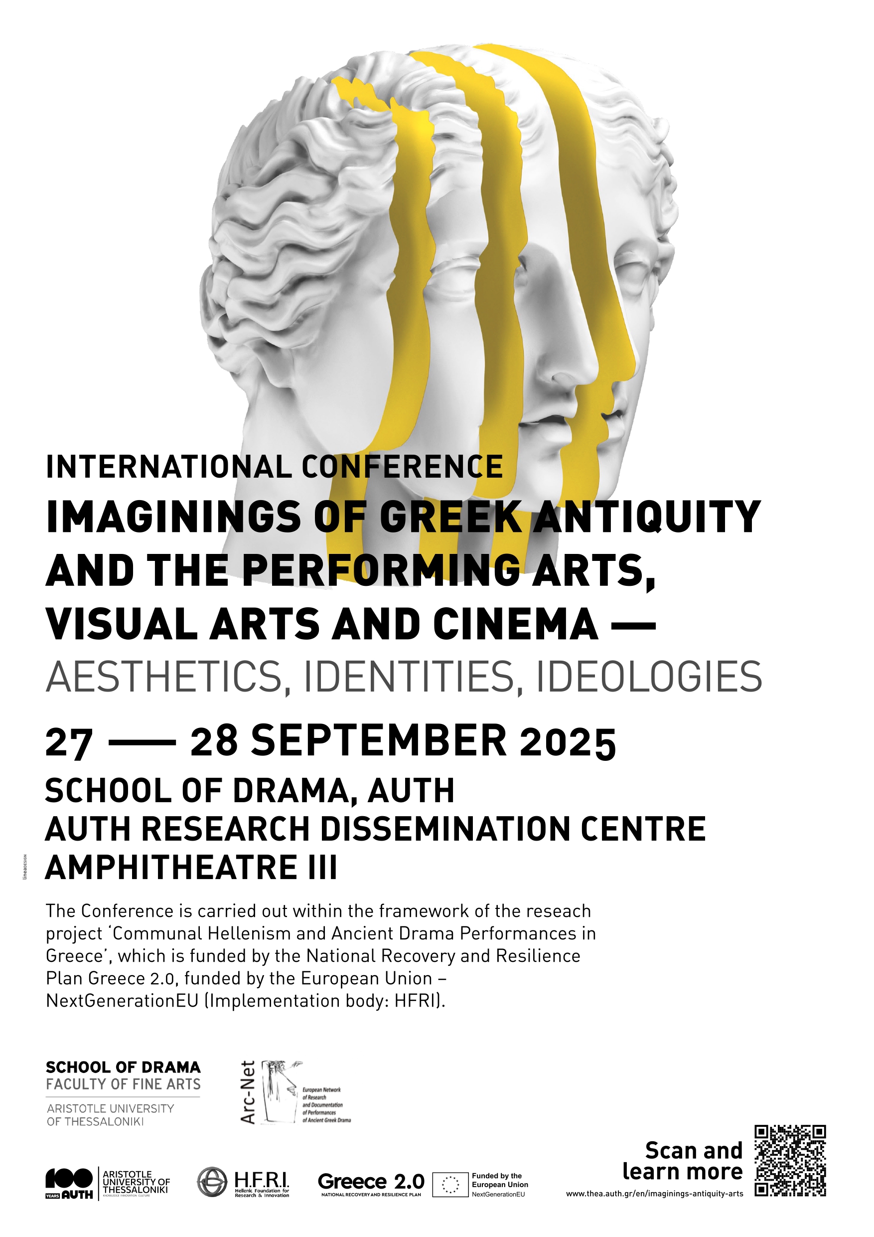 Διεθνές συνέδριο: Imaginings of Greek Antiquity and the Performing Arts, the Visual Arts and Cinema: Aesthetics, Identities, Ideologies / Τμήμα Θεάτρου ΑΠΘ